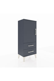 Arges Komodin 2 Raflı 2 Çekmeceli Tek Kapaklı 44x30x106 Antrasit-Antrasit