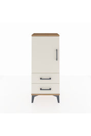 Arges Komodin 2 Raflı 2 Çekmeceli Tek Kapaklı 44x30x106 Çam-Aytaşı