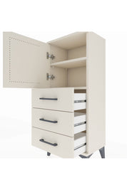 Arges Komodin 2 Raflı 3 Çekmeceli Tek Kapaklı 44x30x106 Aytaşı-Aytaşı