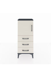 Arges Komodin 2 Raflı 3 Çekmeceli Tek Kapaklı 44x30x106 Antrasit-Aytaşı