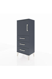 Arges Komodin 2 Raflı 3 Çekmeceli Tek Kapaklı 44x30x106 Antrasit-Antrasit