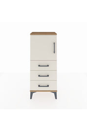 Arges Komodin 2 Raflı 3 Çekmeceli Tek Kapaklı 44x30x106 Çam-Aytaşı