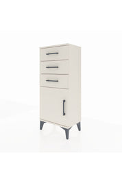 Arges Komodin Tek Raflı 3 Çekmeceli Tek Kapaklı 44x30x106 Aytaşı-Aytaşı