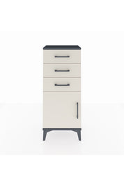 Arges Komodin Tek Raflı 3 Çekmeceli Tek Kapaklı 44x30x106 Antrasit-Aytaşı