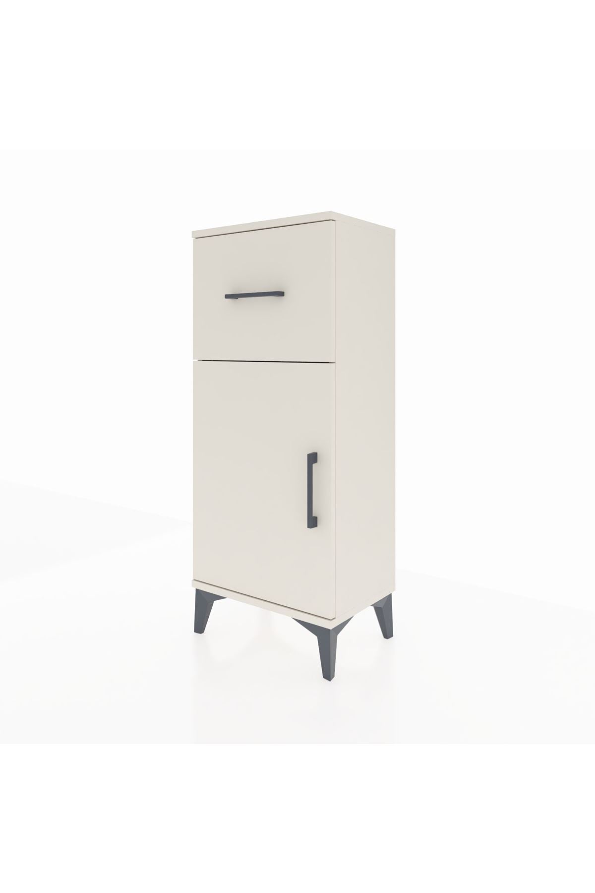 Arges Komodin Tek Raflı Tek Çekmeceli Tek Kapaklı 44x30x106 Aytaşı-Aytaşı