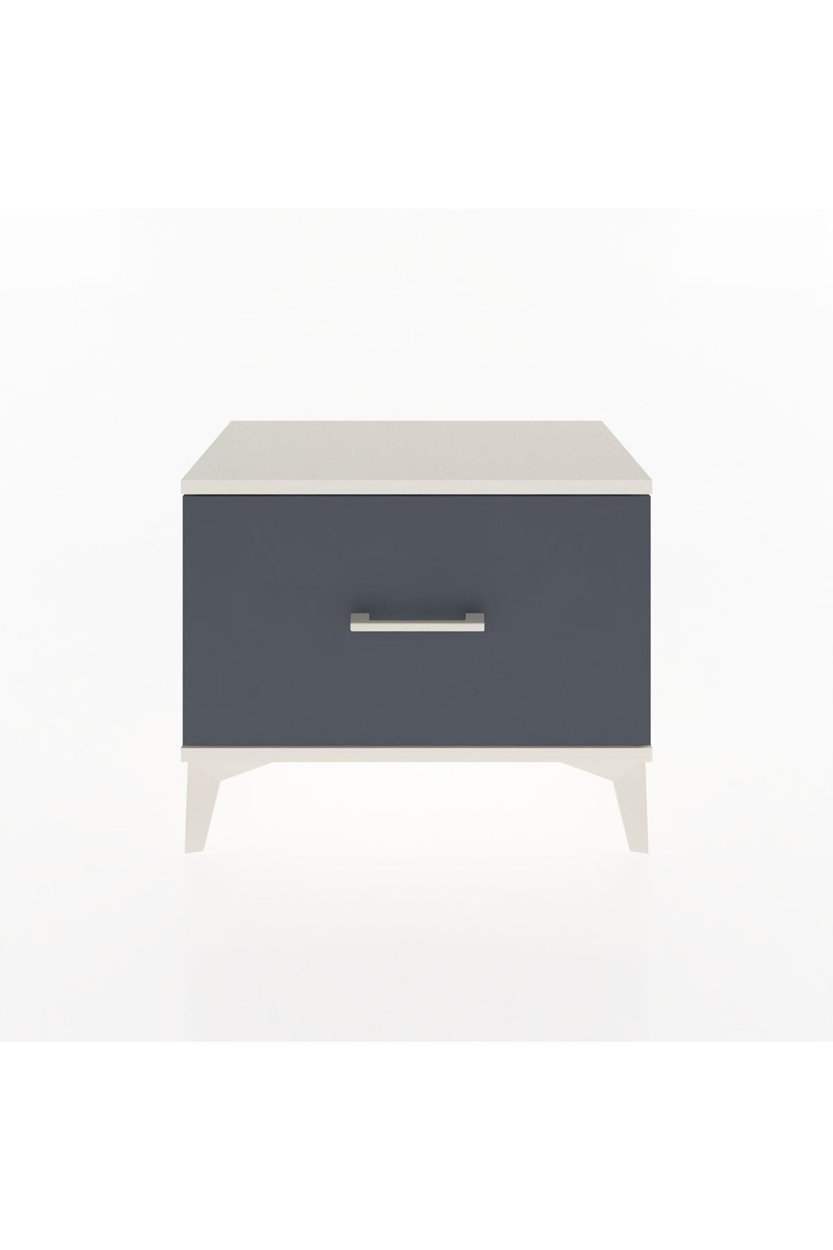 Arges Komodin Tek Çekmeceli 60x30x48 Aytaşı-Antrasit