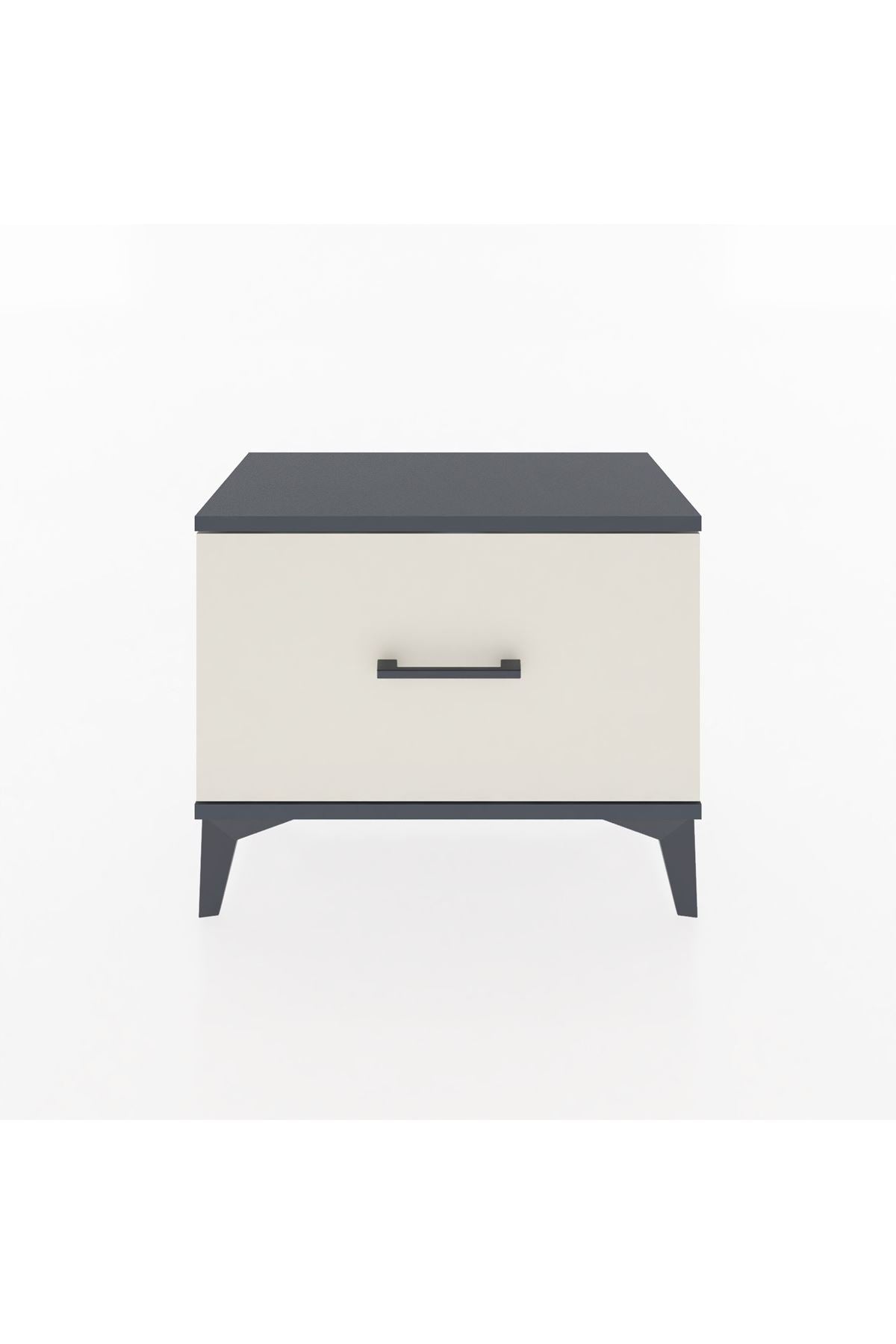 Arges Komodin Tek Çekmeceli 60x30x48 Antrasit-Aytaşı