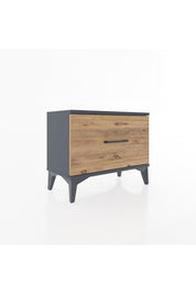 Arges Komodin Tek Çekmeceli 60x30x48 Antrasit-Çam