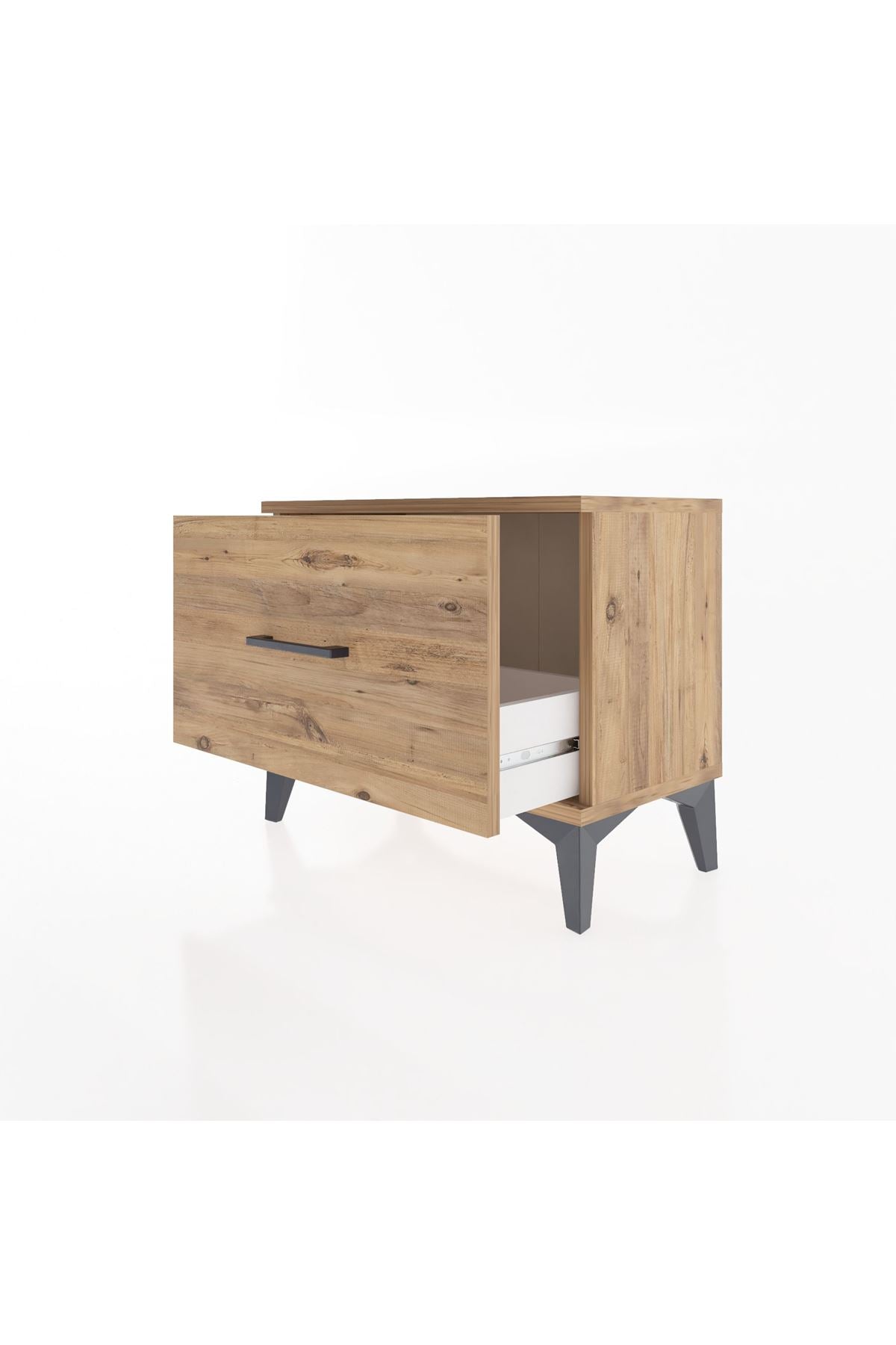 Arges Komodin Tek Çekmeceli 60x30x48 Çam-Çam