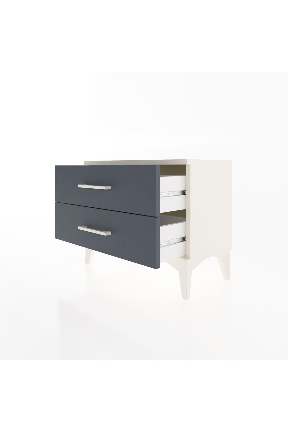 Arges Komodin 2 Çekmeceli 60x30x48 Aytaşı-Antrasit