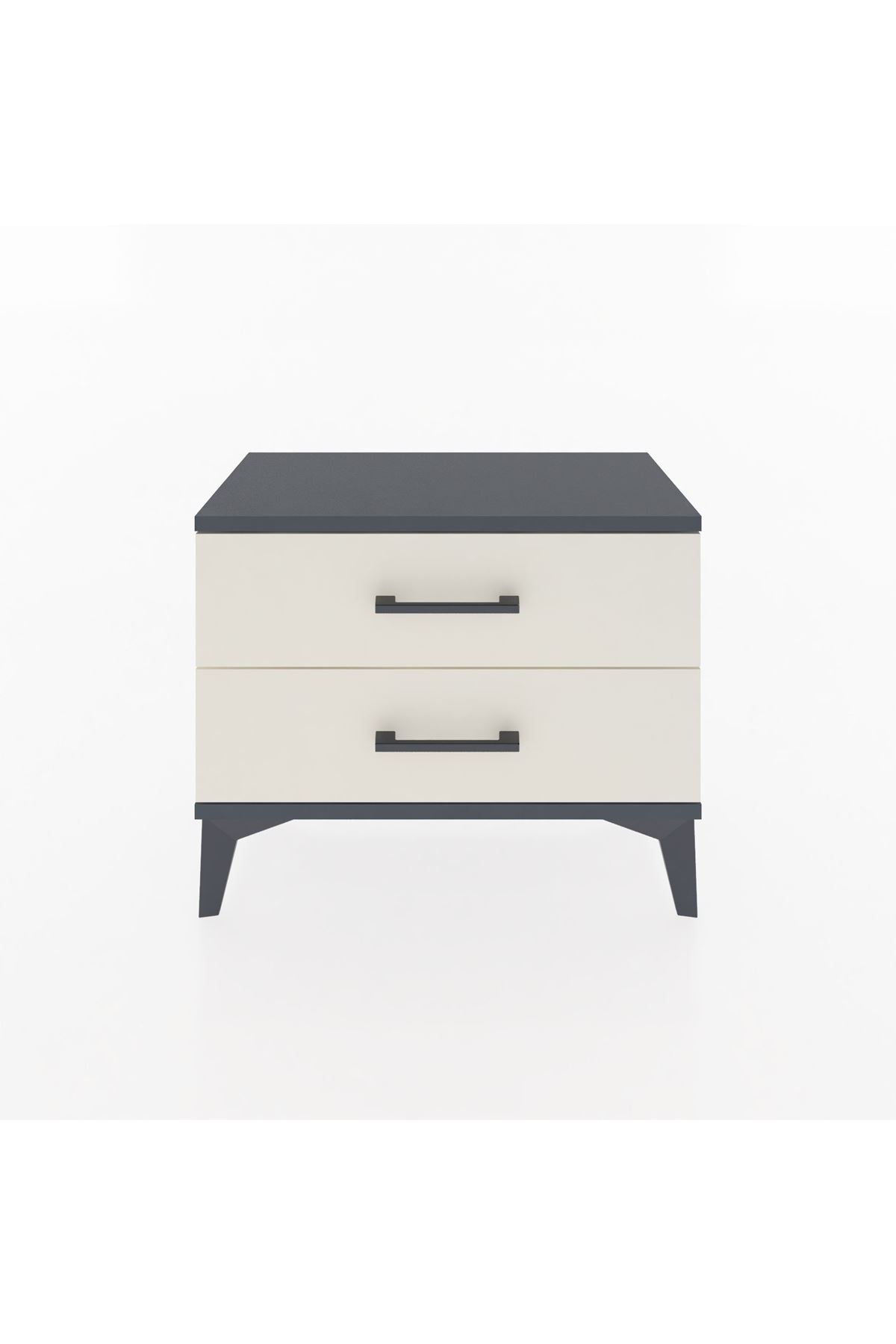 Arges Komodin 2 Çekmeceli 60x30x48 Antrasit-Aytaşı