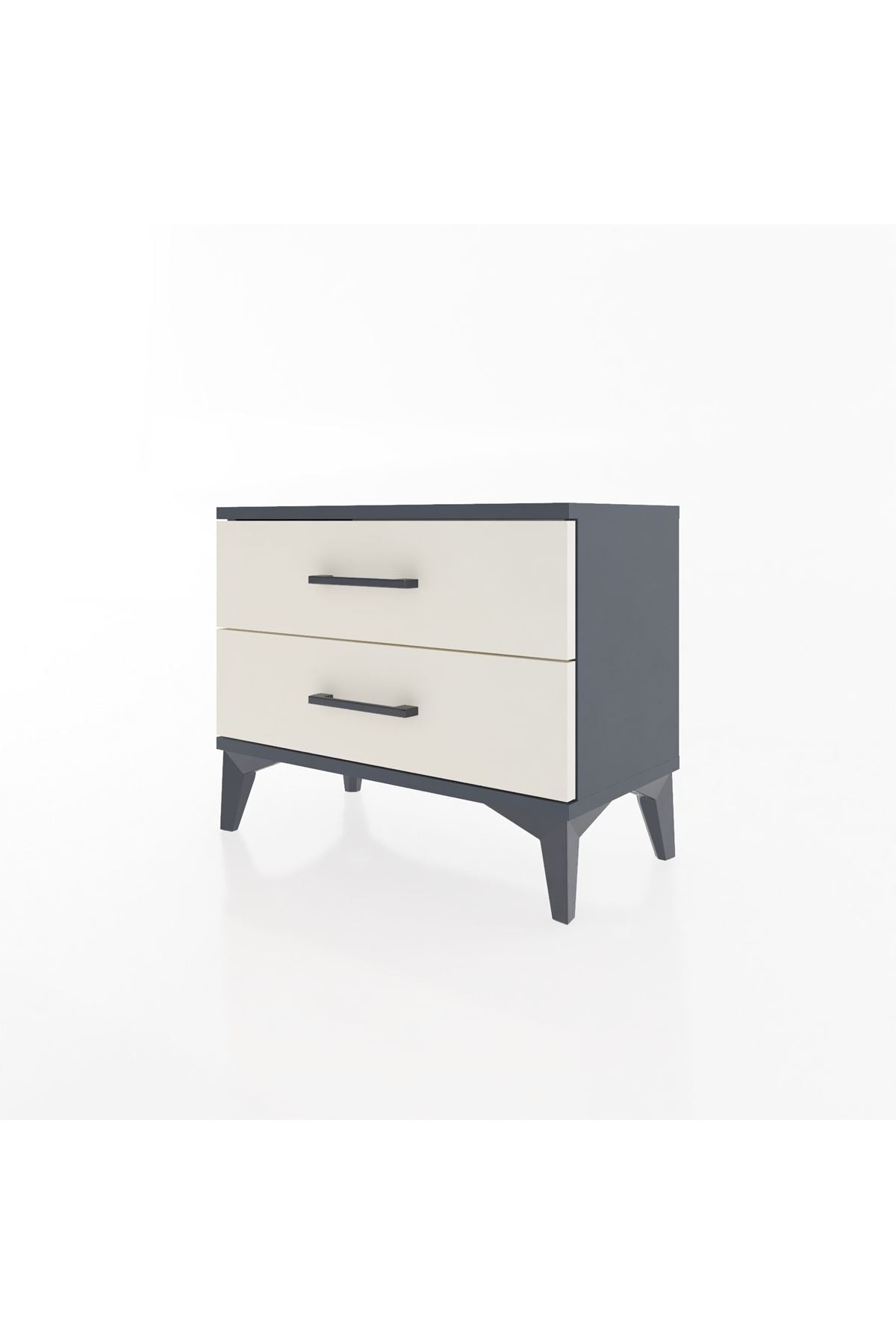 Arges Komodin 2 Çekmeceli 60x30x48 Antrasit-Aytaşı