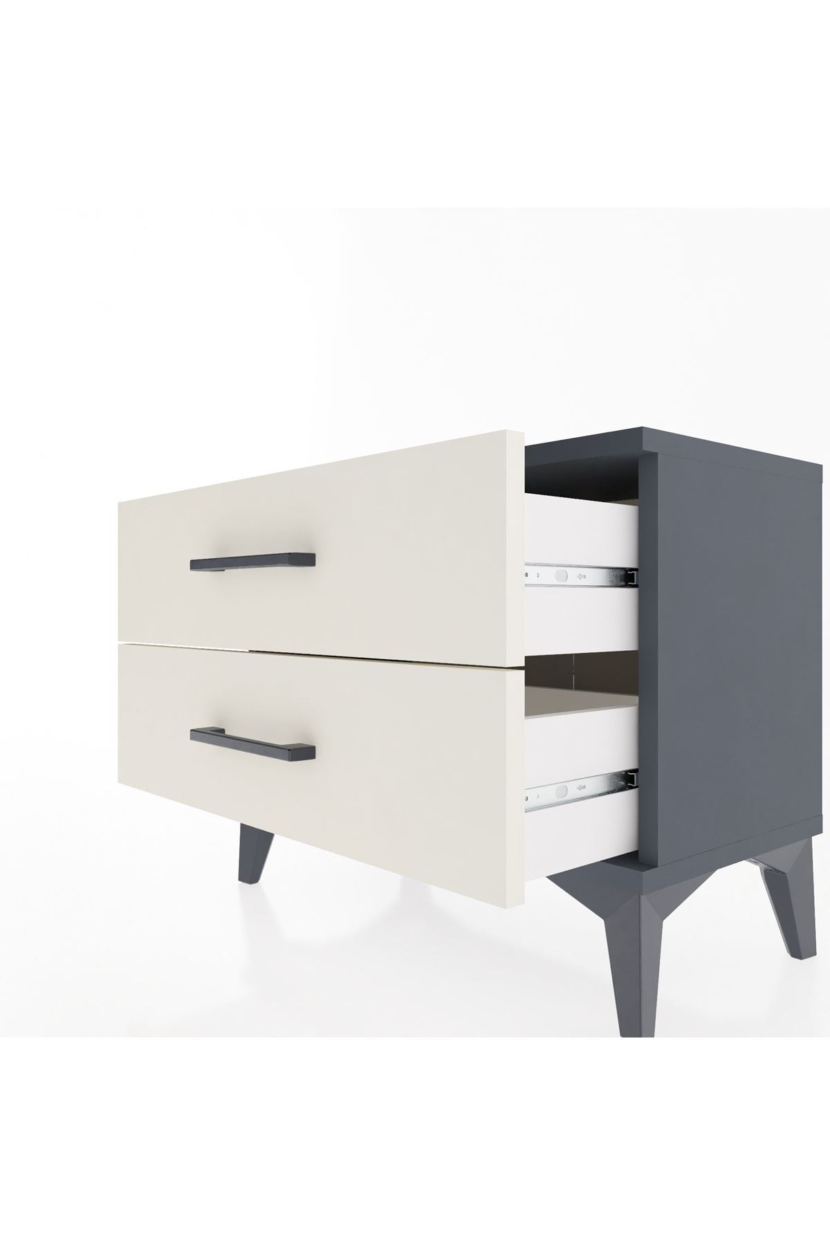 Arges Komodin 2 Çekmeceli 60x30x48 Antrasit-Aytaşı