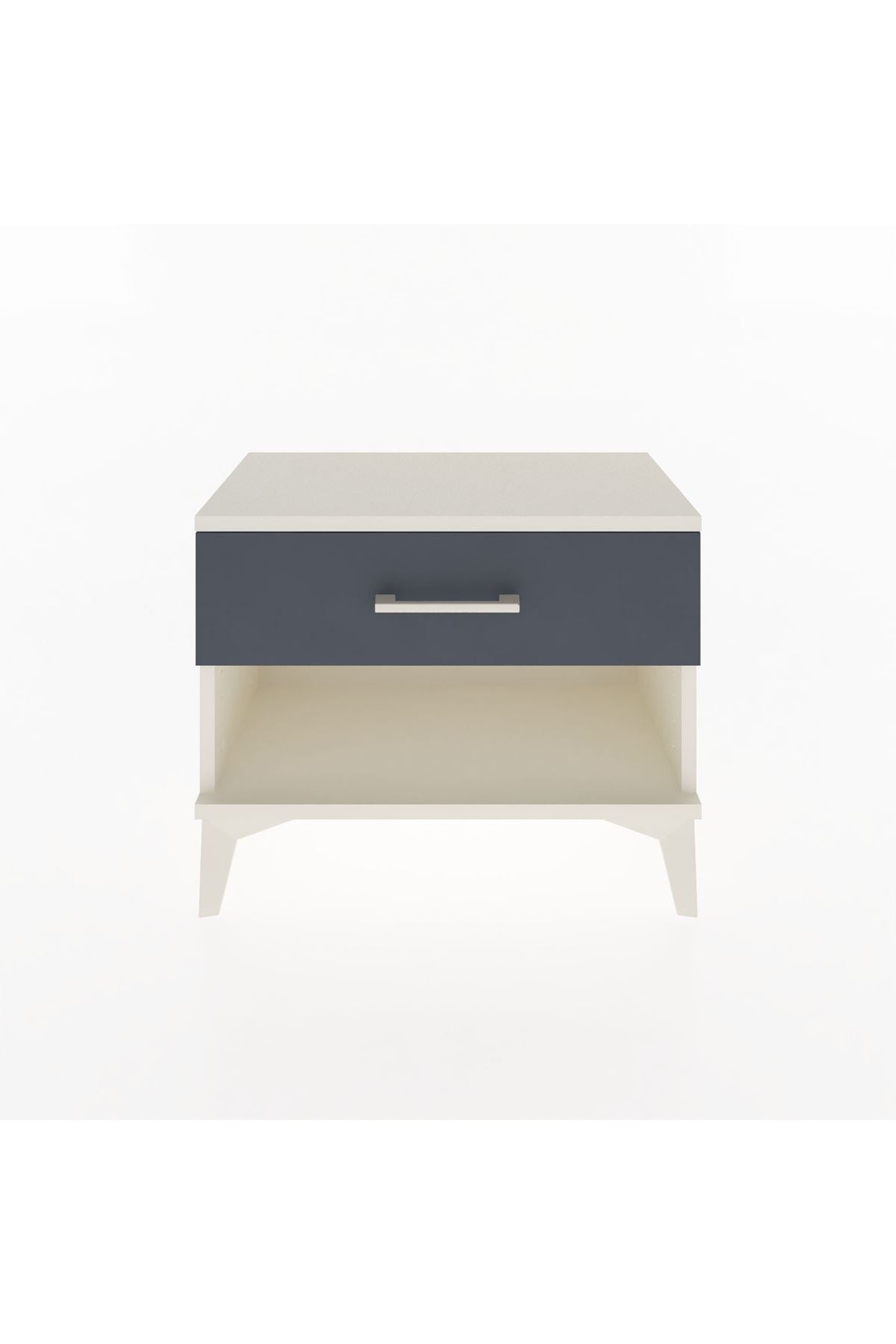 Arges Komodin Tek Çekmeceli 60x30x48 Aytaşı-Antrasit