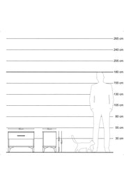 Arges Komodin Tek Çekmeceli 60x30x48 Aytaşı-Antrasit