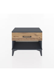 Arges Komodin Tek Çekmeceli 60x30x48 Antrasit-Çam