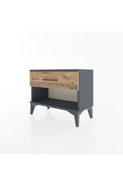 Arges Komodin Tek Çekmeceli 60x30x48 Antrasit-Çam