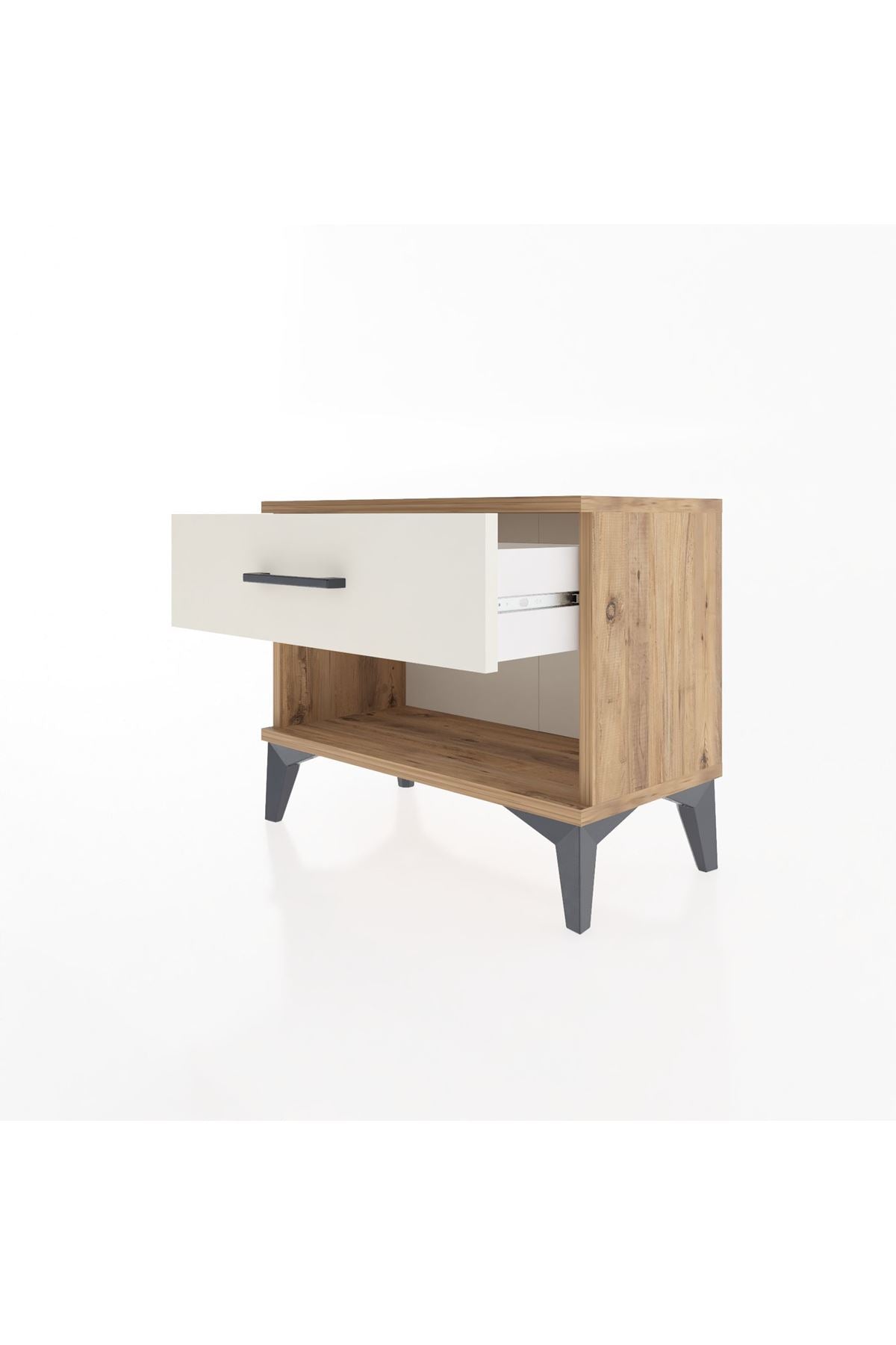 Arges Komodin Tek Çekmeceli 60x30x48 Çam-Aytaşı