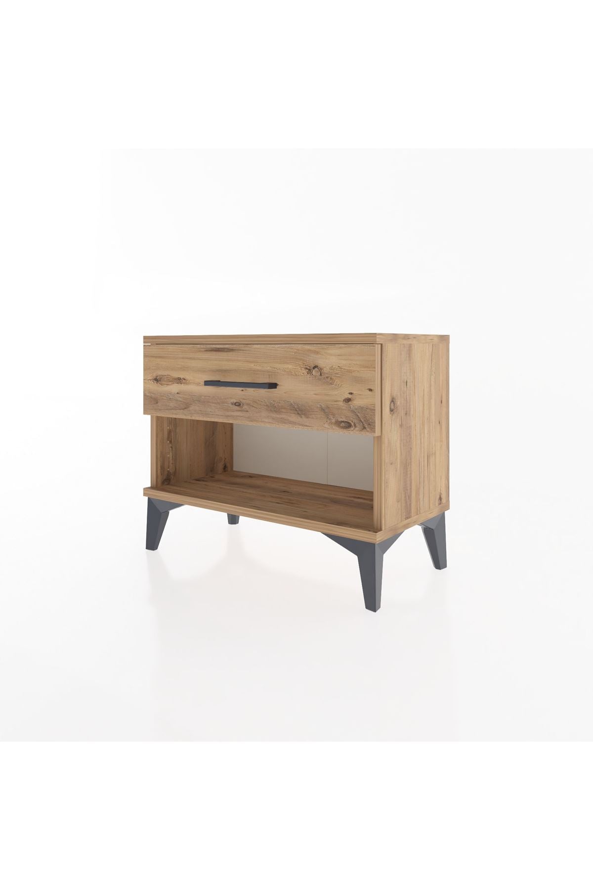 Arges Komodin Tek Çekmeceli 60x30x48 Çam-Çam