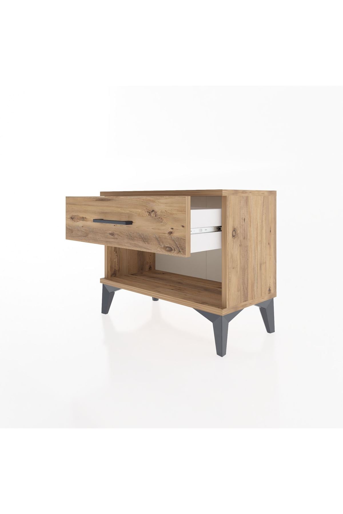 Arges Komodin Tek Çekmeceli 60x30x48 Çam-Çam