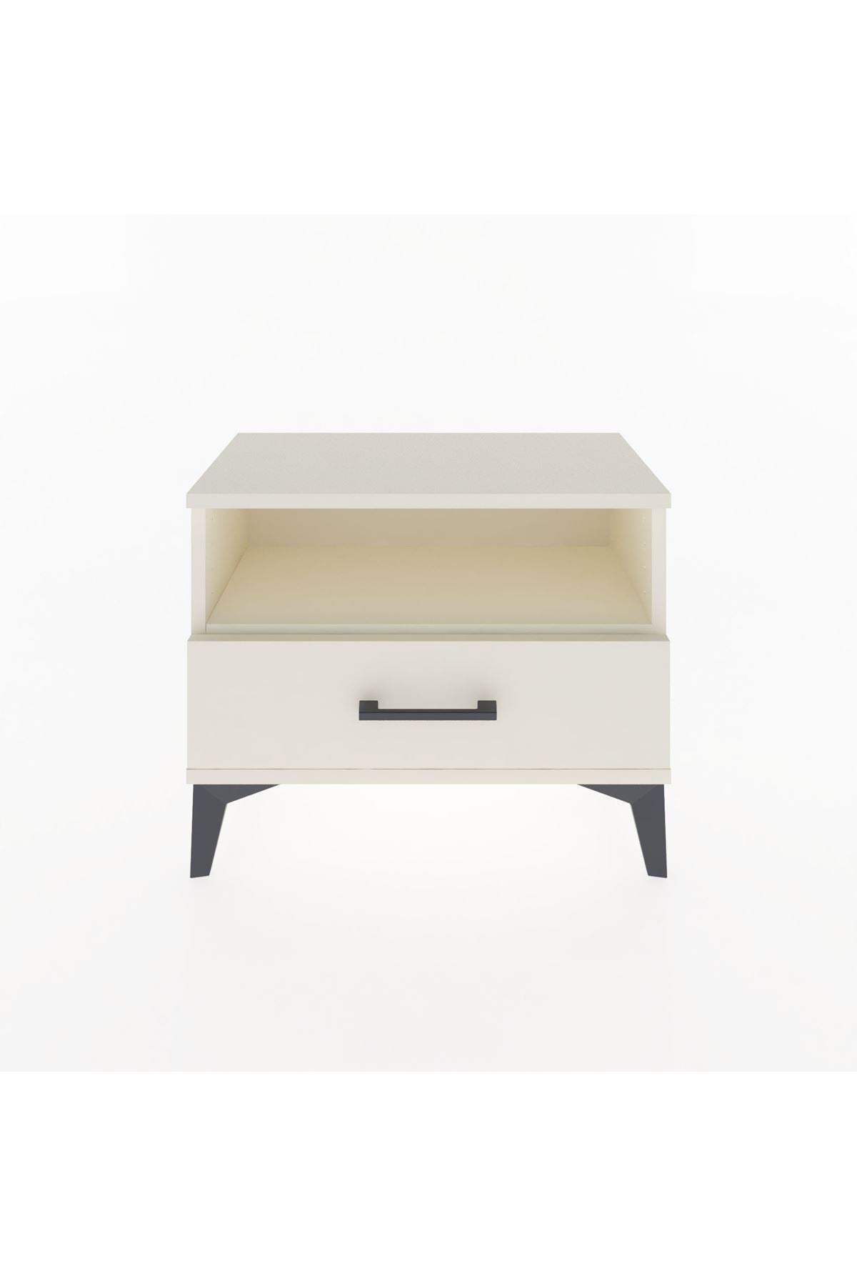 Arges Komodin Tek Raflı Tek Çekmeceli 60x30x48 Aytaşı-Aytaşı