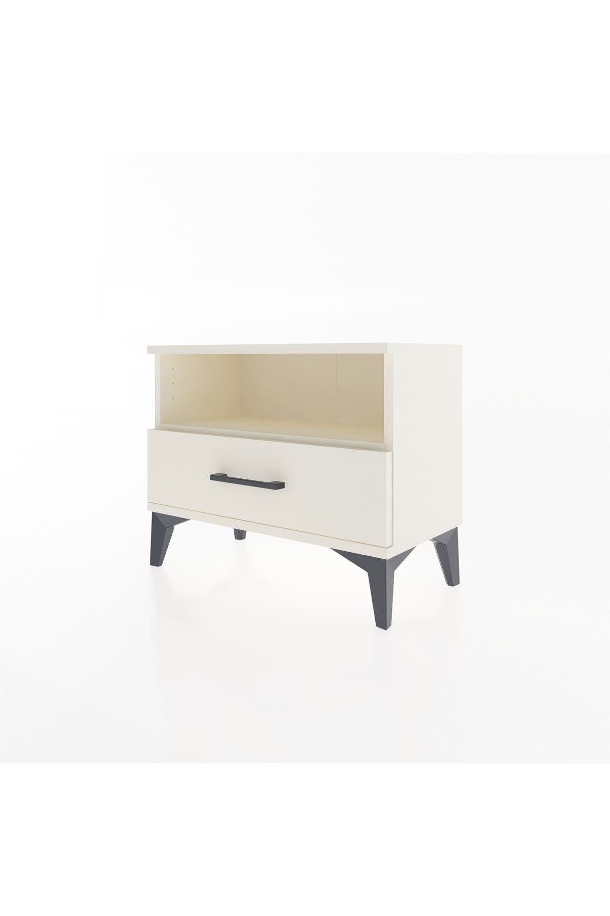 Arges Komodin Tek Raflı Tek Çekmeceli 60x30x48 Aytaşı-Aytaşı