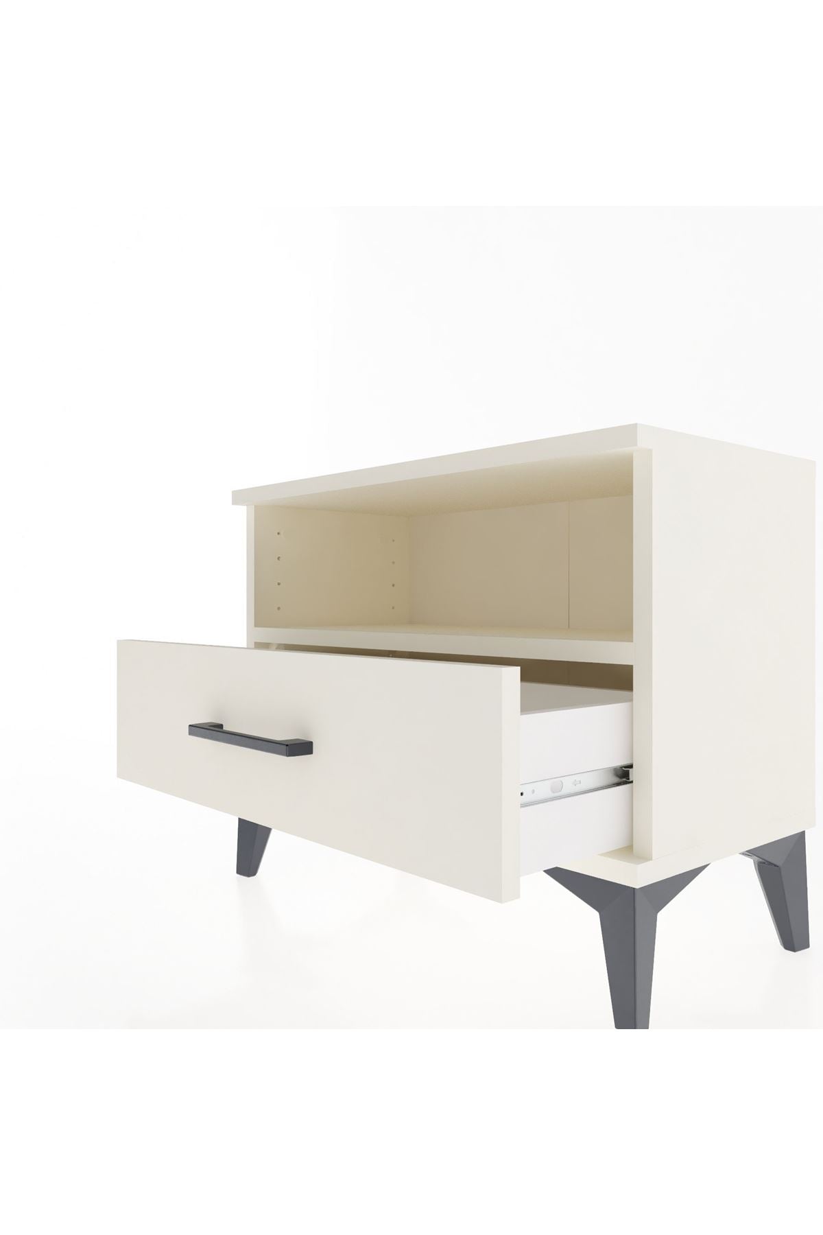 Arges Komodin Tek Raflı Tek Çekmeceli 60x30x48 Aytaşı-Aytaşı