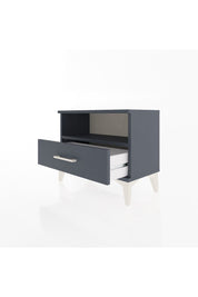 Arges Komodin Tek Raflı Tek Çekmeceli 60x30x48 Antrasit-Antrasit