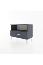 Arges Komodin Tek Raflı Tek Çekmeceli 60x30x48 Antrasit-Antrasit