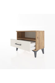 Arges Komodin Tek Raflı Tek Çekmeceli 60x30x48 Çam-Aytaşı