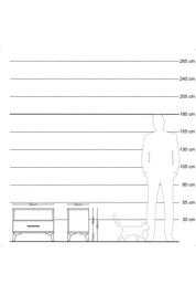 Arges Komodin Tek Raflı Tek Çekmeceli 60x30x48 Çam-Çam
