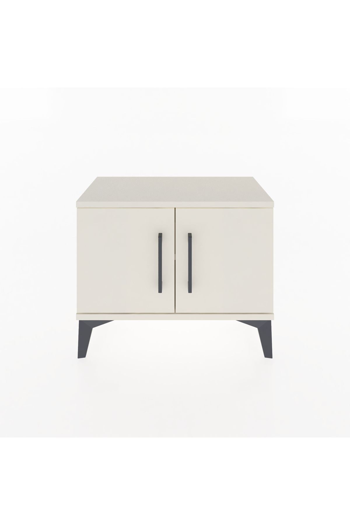 Arges Komodin Tek Raflı 2 Kapaklı 60x30x48 Aytaşı-Aytaşı