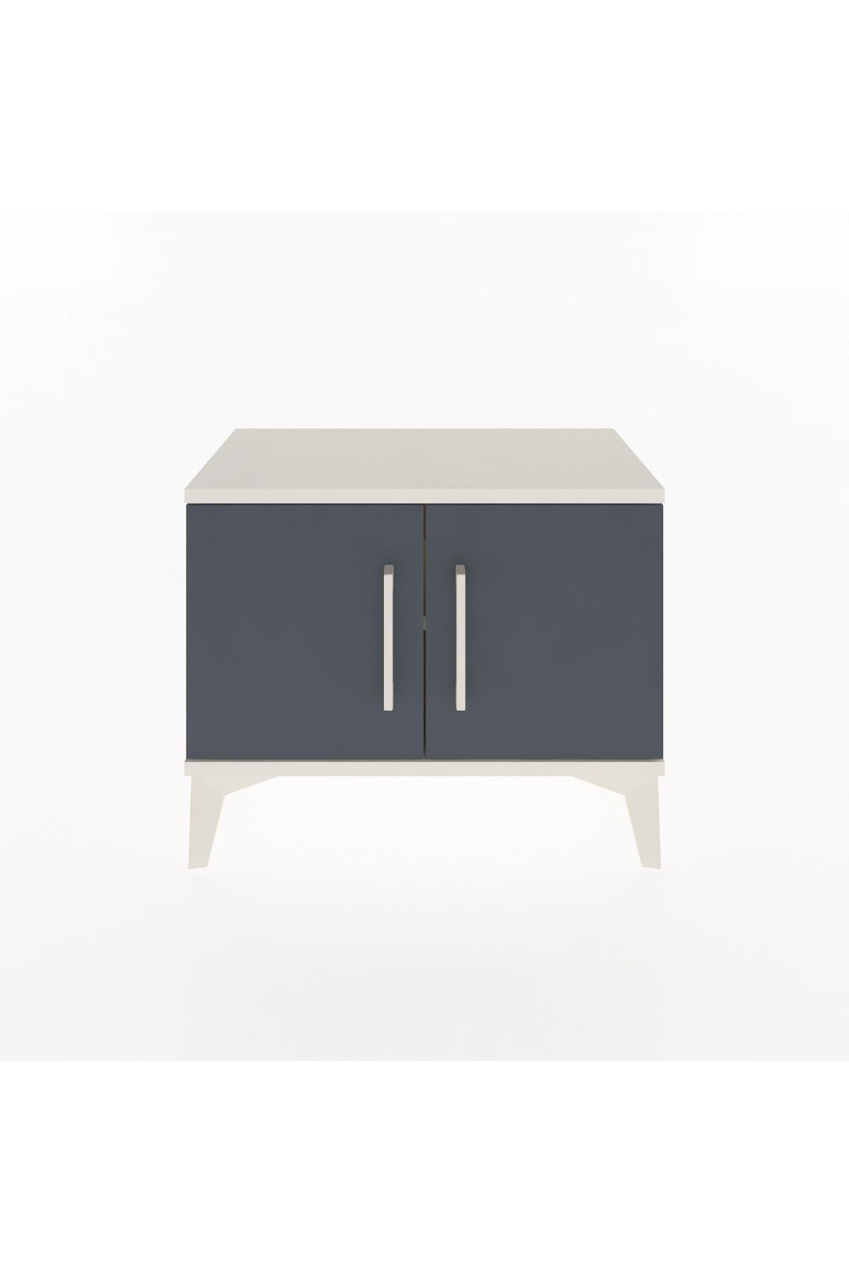 Arges Komodin Tek Raflı 2 Kapaklı 60x30x48 Aytaşı-Antrasit