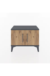 Arges Komodin Tek Raflı 2 Kapaklı 60x30x48 Antrasit-Çam