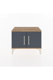 Arges Komodin Tek Raflı 2 Kapaklı 60x30x48 Çam-Antrasit