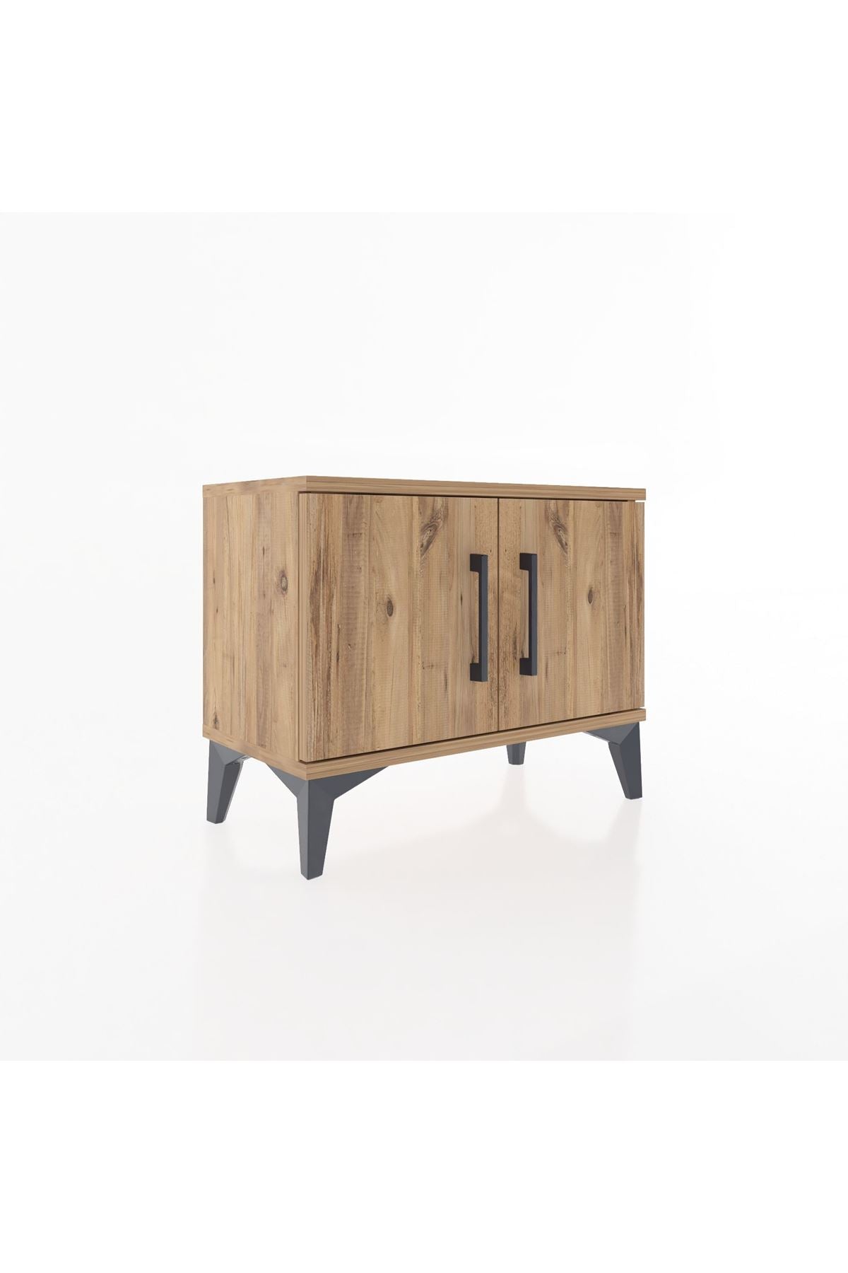 Arges Komodin Tek Raflı 2 Kapaklı 60x30x48 Çam-Çam