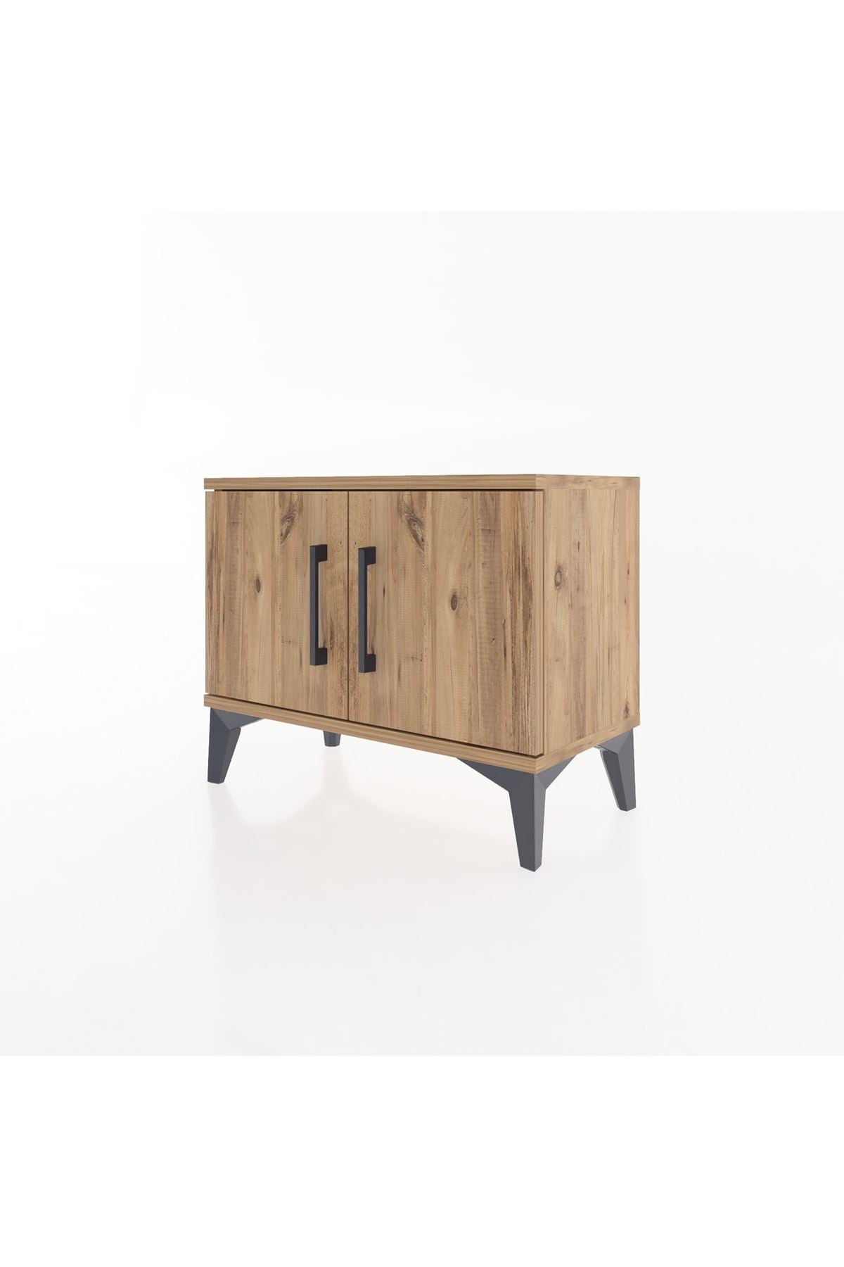 Arges Komodin Tek Raflı 2 Kapaklı 60x30x48 Çam-Çam