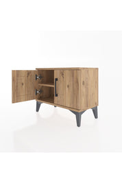 Arges Komodin Tek Raflı 2 Kapaklı 60x30x48 Çam-Çam