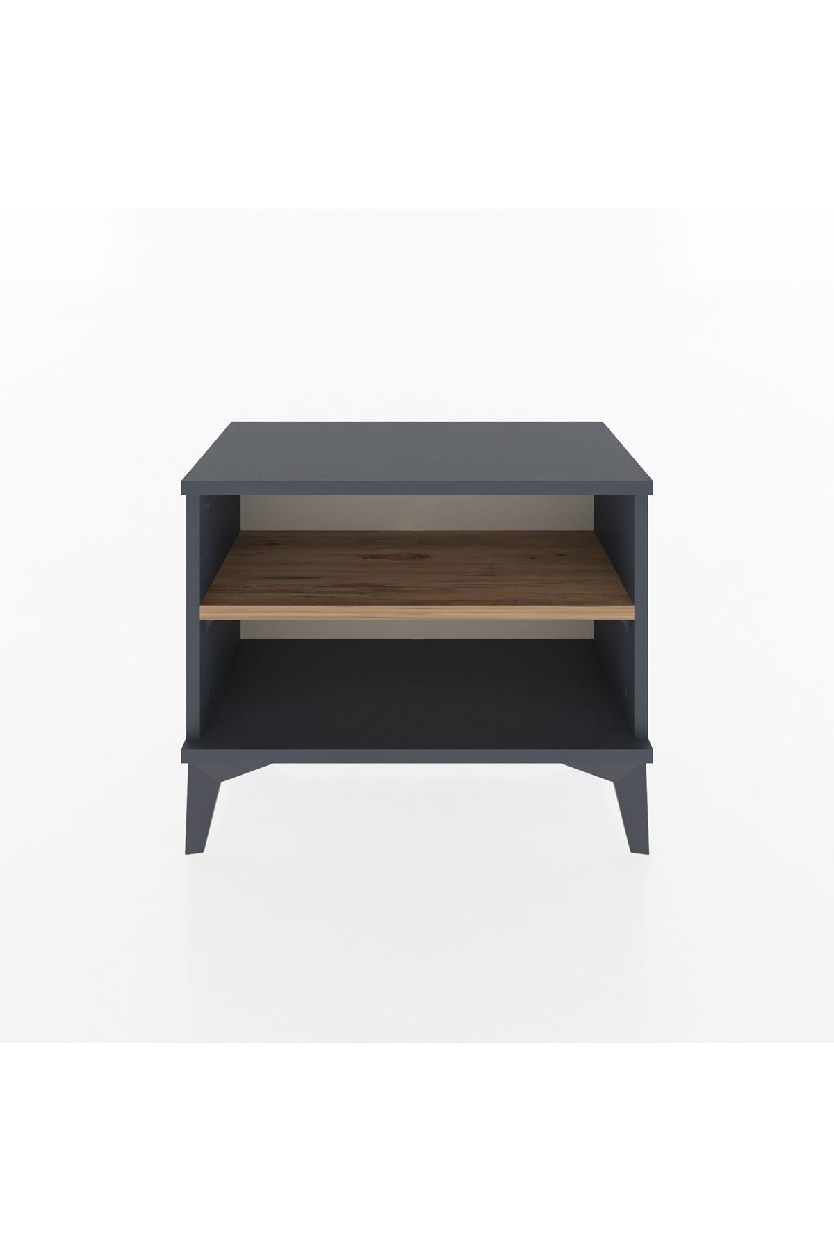 Arges Komodin Tek Raflı 60x30x48 Antrasit-Çam