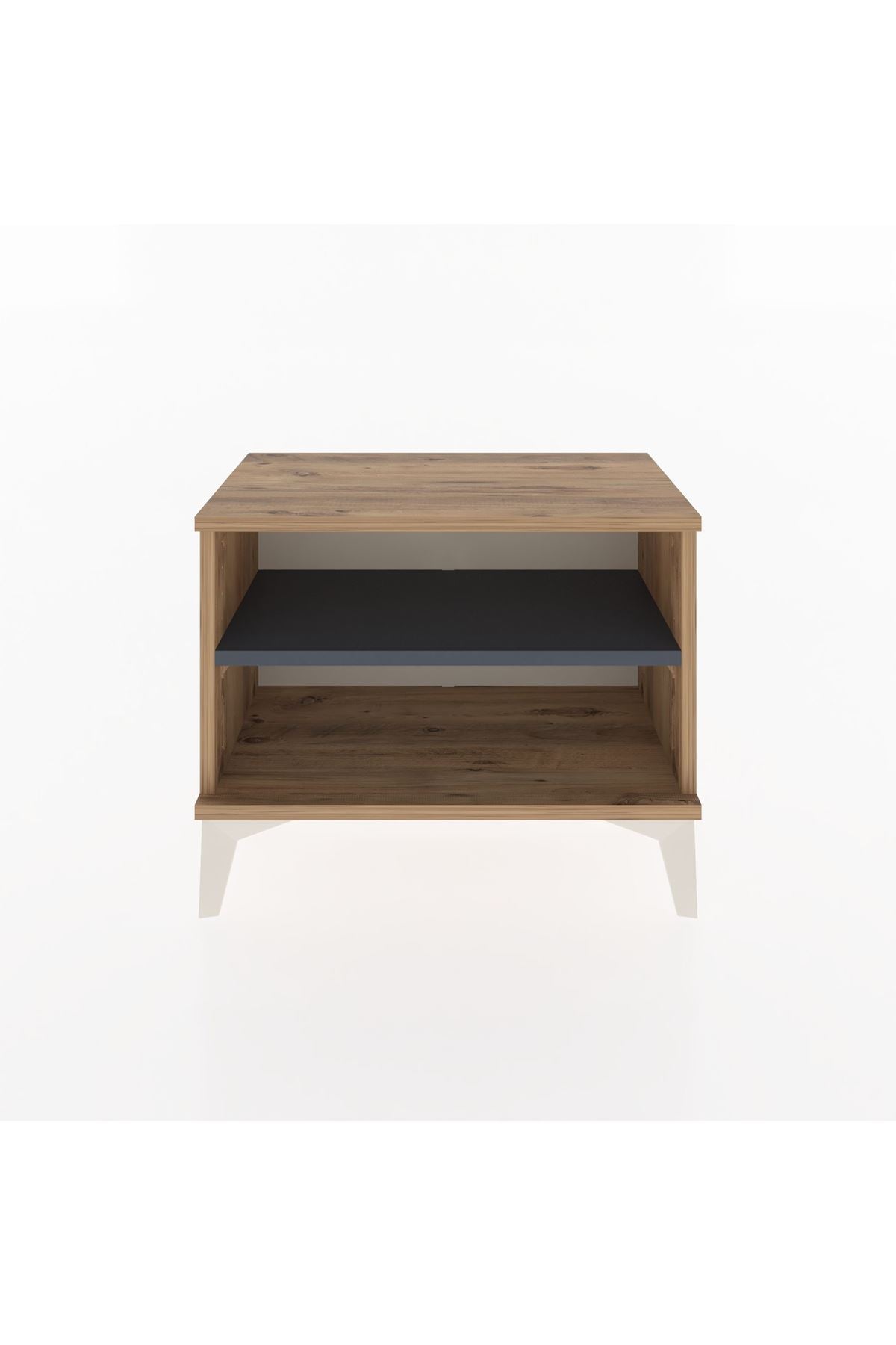 Arges Komodin Tek Raflı 60x30x48 Çam-Antrasit