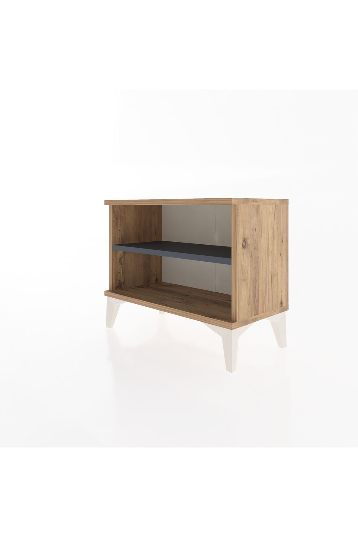 Arges Komodin Tek Raflı 60x30x48 Çam-Antrasit