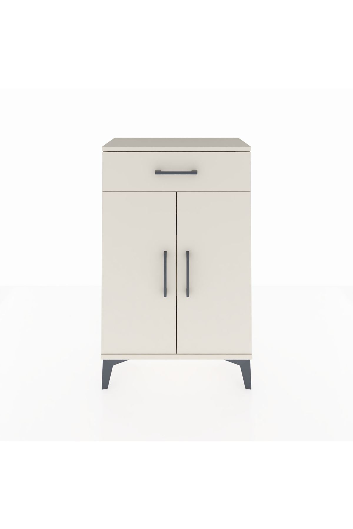 Arges Komodin 2 Raflı Tek Çekmeceli 2 Kapaklı 60x30x96 Aytaşı-Aytaşı