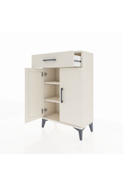 Arges Komodin 2 Raflı Tek Çekmeceli 2 Kapaklı 60x30x96 Aytaşı-Aytaşı