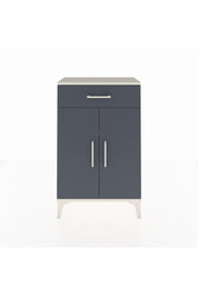 Arges Komodin 2 Raflı Tek Çekmeceli 2 Kapaklı 60x30x96 Aytaşı-Antrasit