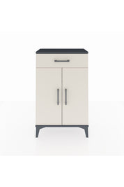 Arges Komodin 2 Raflı Tek Çekmeceli 2 Kapaklı 60x30x96 Antrasit-Aytaşı