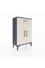 Arges Komodin 2 Raflı Tek Çekmeceli 2 Kapaklı 60x30x96 Antrasit-Aytaşı