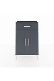 Arges Komodin 2 Raflı Tek Çekmeceli 2 Kapaklı 60x30x96 Antrasit-Antrasit