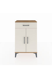 Arges Komodin 2 Raflı Tek Çekmeceli 2 Kapaklı 60x30x96 Çam-Aytaşı