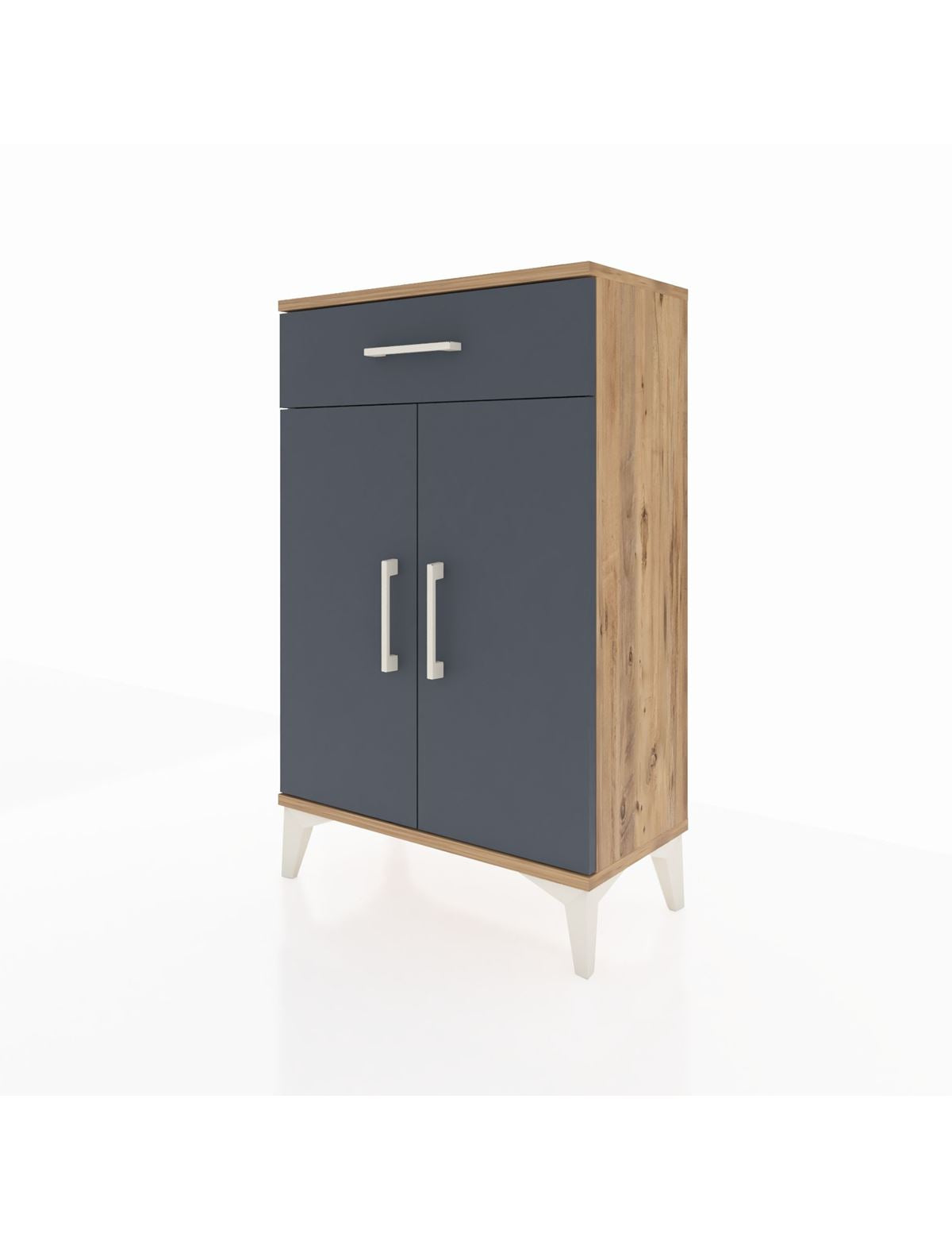 Arges Komodin 2 Raflı Tek Çekmeceli 2 Kapaklı 60x30x96 - S14M042V8A