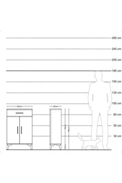 Arges Komodin 2 Raflı Tek Çekmeceli 2 Kapaklı 60x30x96 Çam-Antrasit